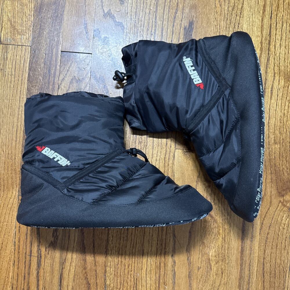 Baffin Shoes Mens Size XL Black Cush Booty Insulated Slippers Camp Booties
